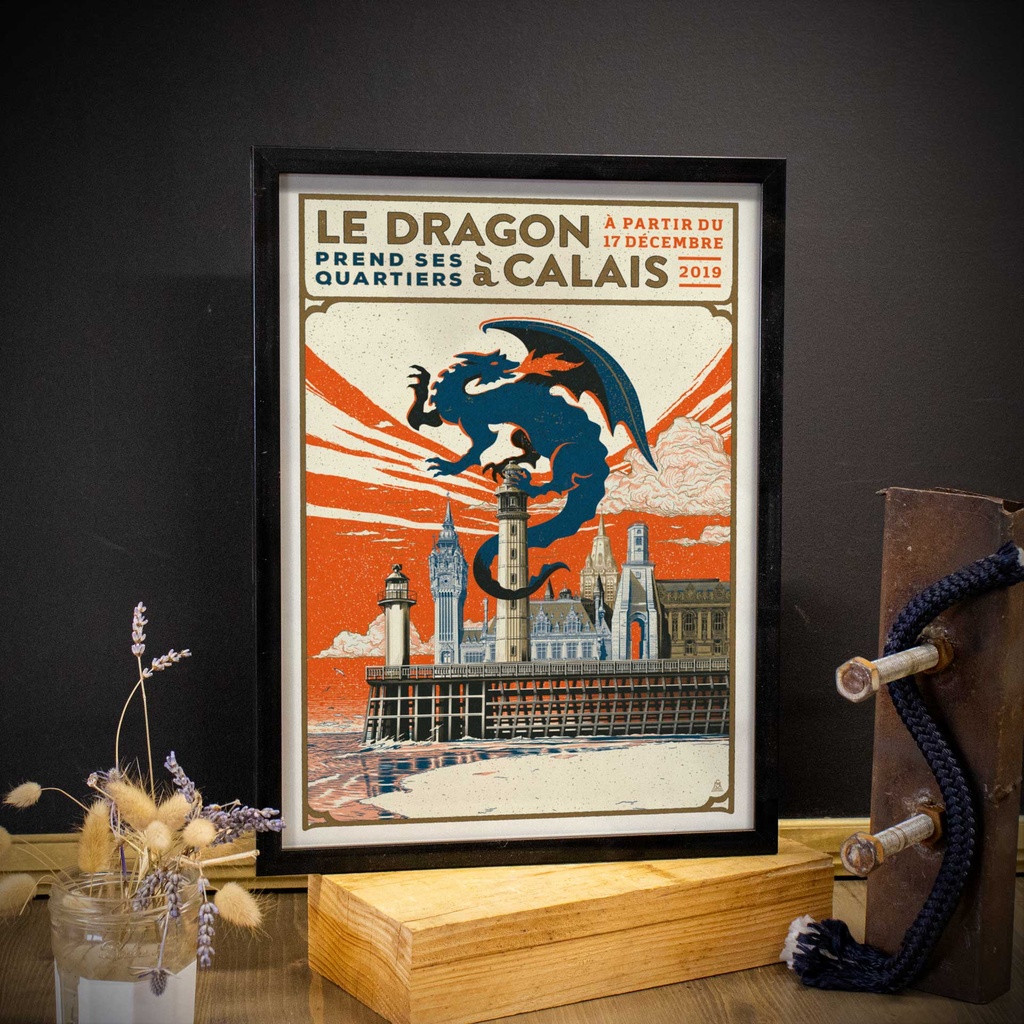 Affiche dragon quartiers orange